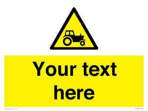 Custom warning farm machinery